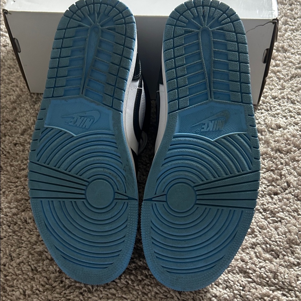 Nike Air Jordan Black and Blue Athletic Shoes - Picture 3 of 4